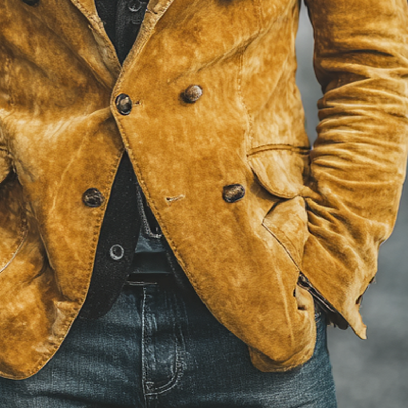 Men's Vintage Velvet Lapel Velvet Blazer MTA1658I2X