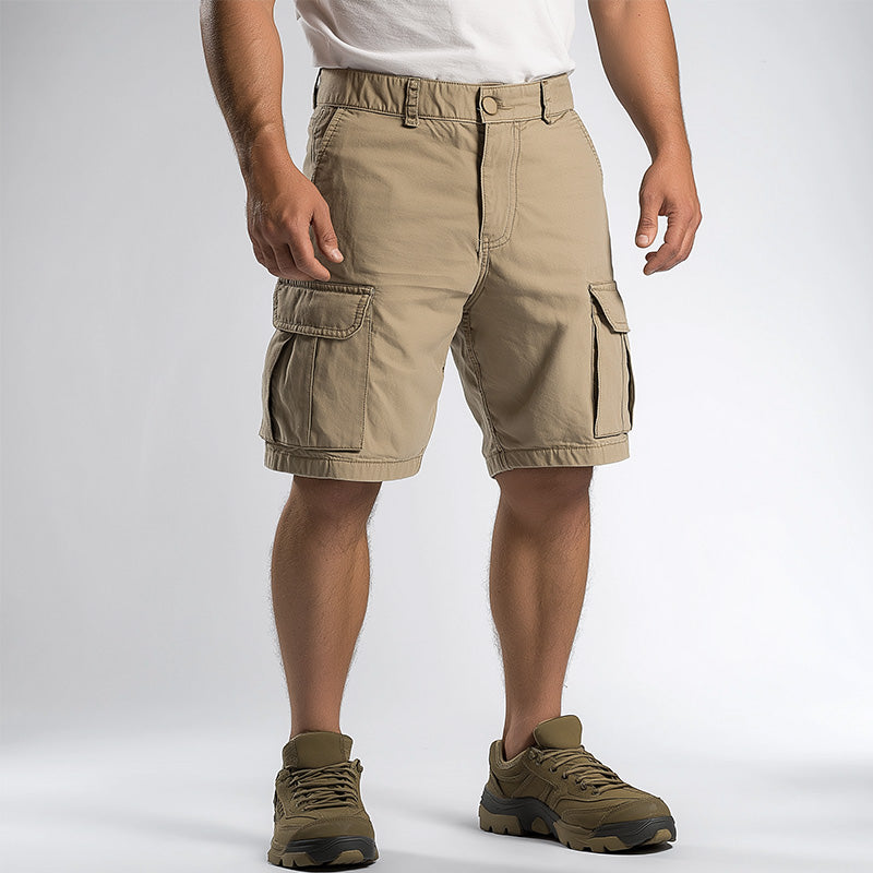 Men's Summer Fashion Solid Denim Cargo Shorts MTA1368E7P