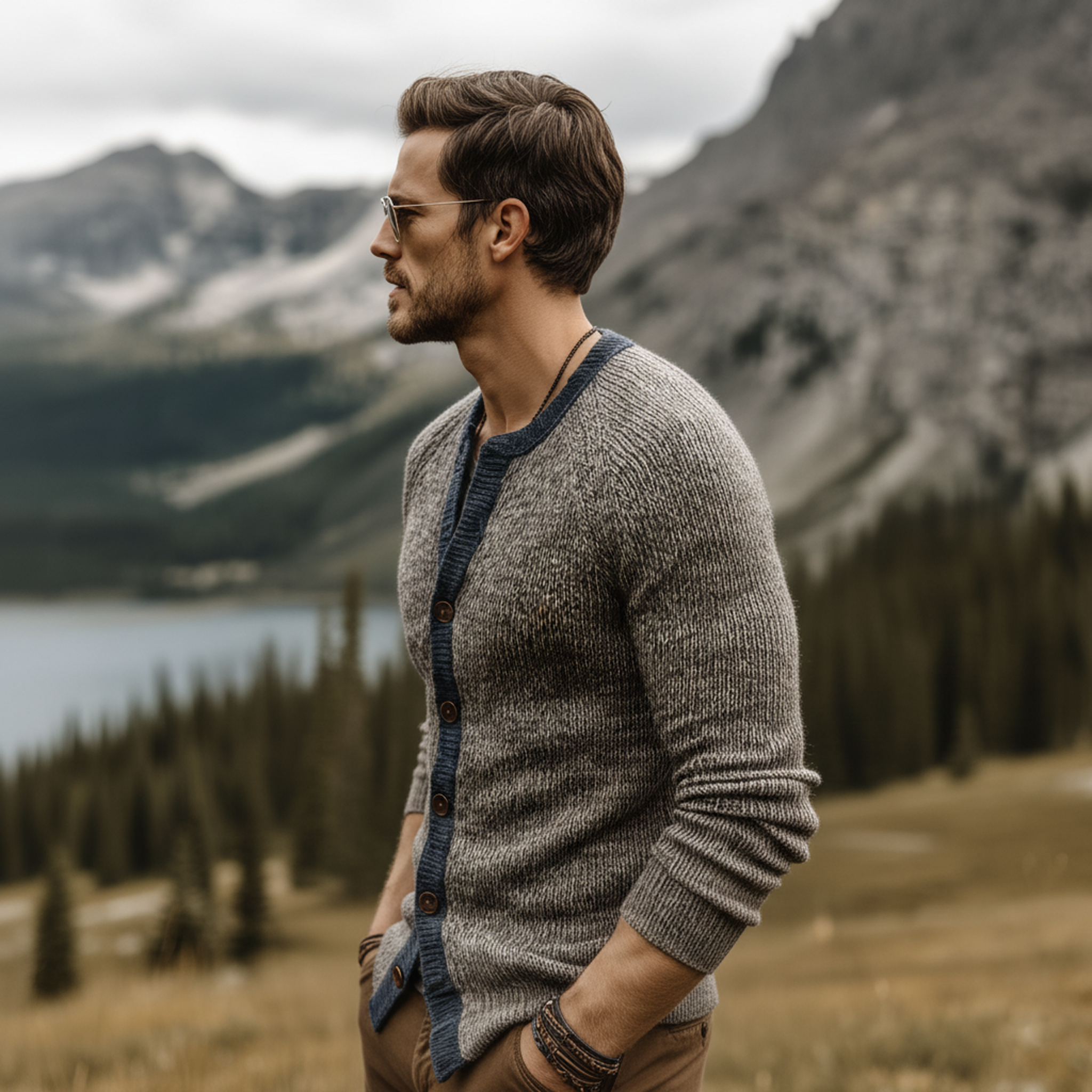 Men's Classic Casual Slim-fit Knitted Cardigan MTA1761L0K