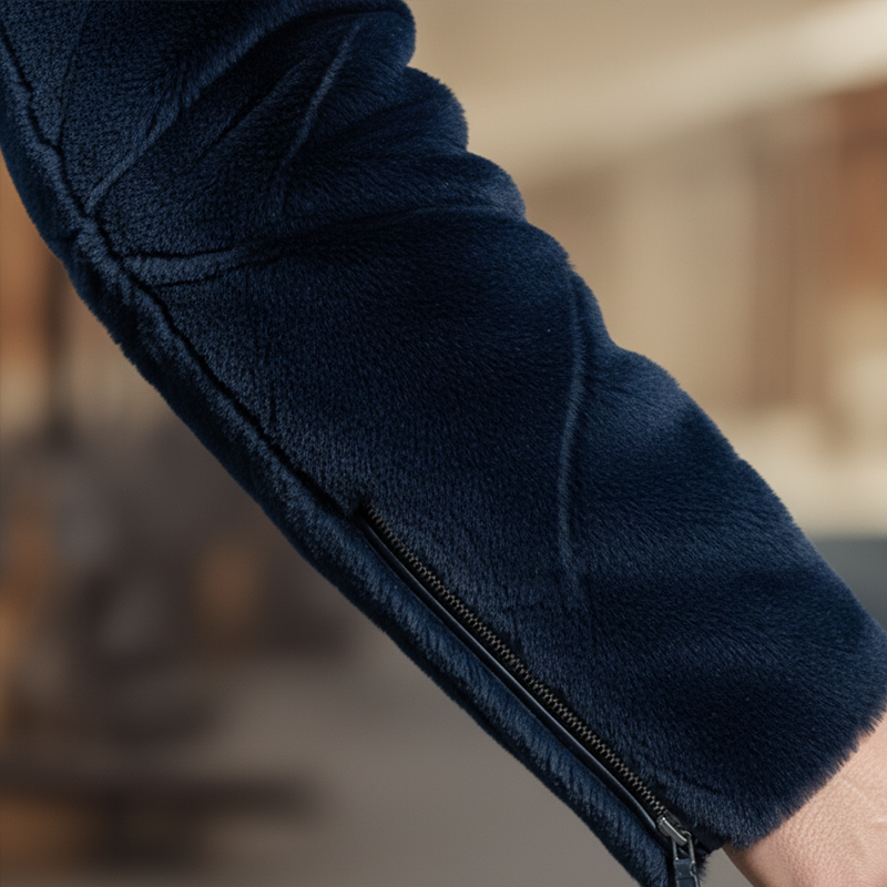 Men's Winter Retro Faux Mink Zip-Up Jacket MTA2464K7P