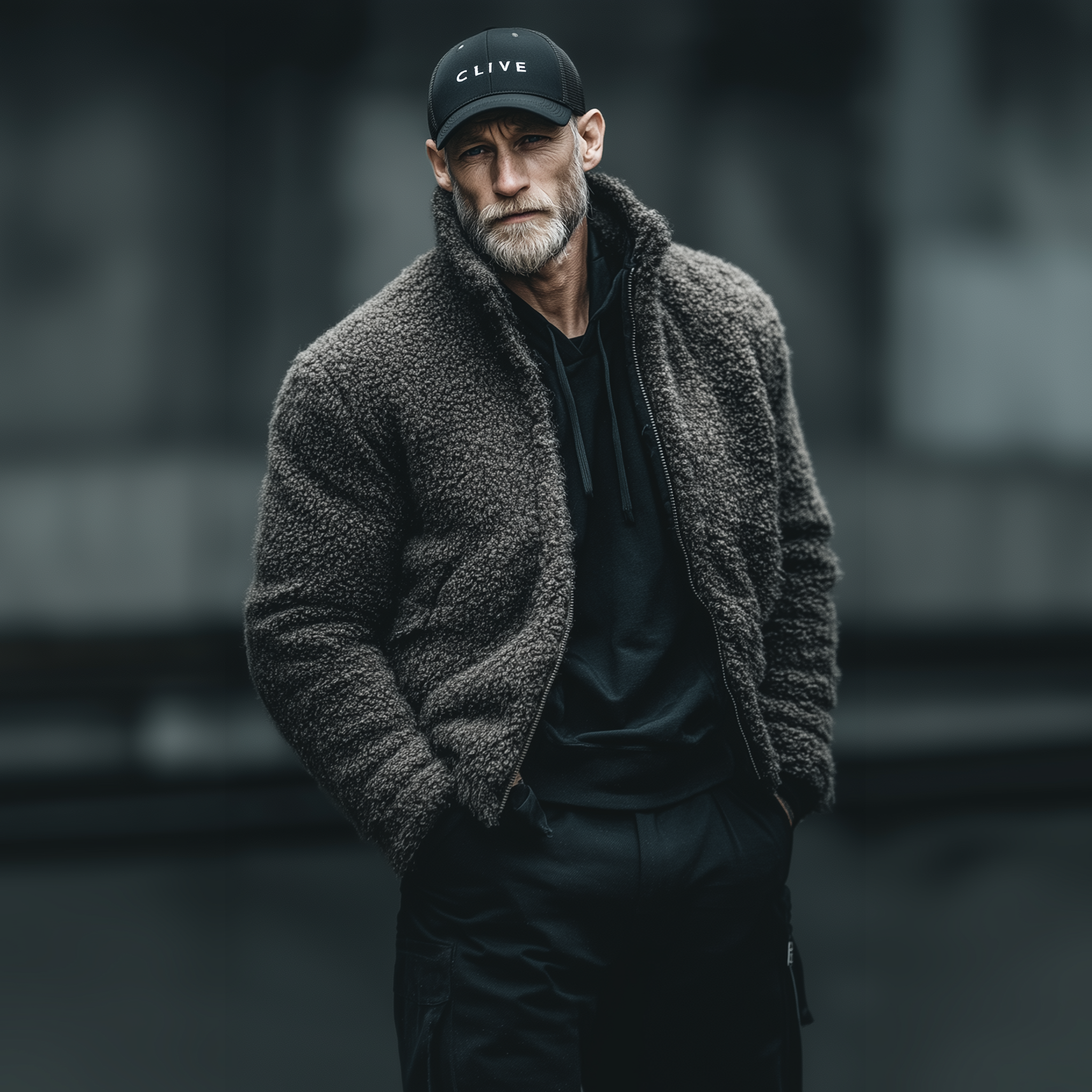 Men's Classic Casual Stand Collar Fleece Zip-Up Jacket MTA3068J1K