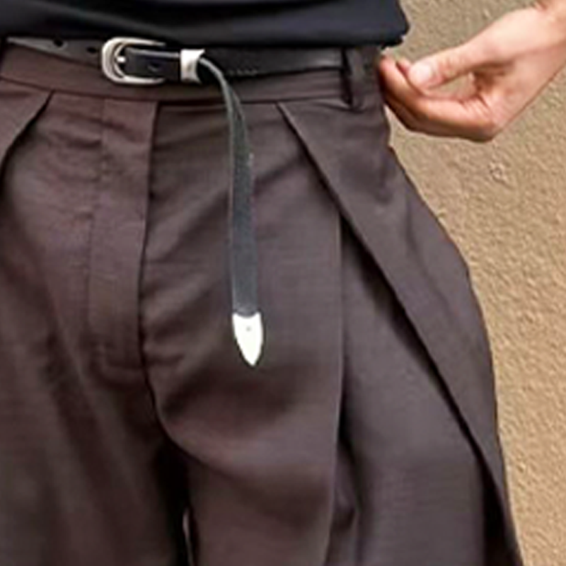 Men's Cotton 3D Pleated Loose Drape Pants MTA0517H2U