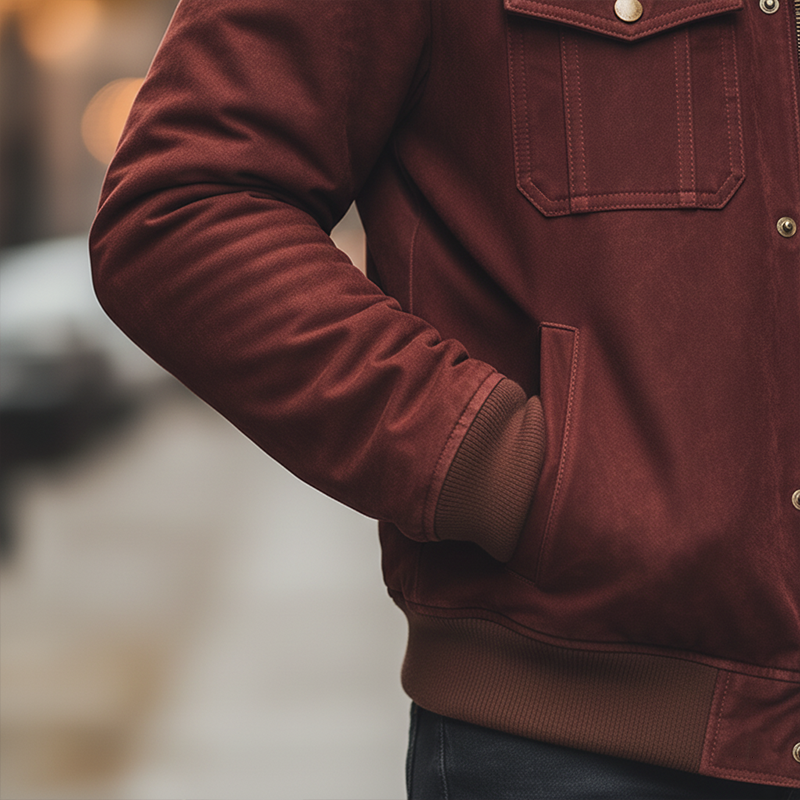 Men's Winter Retro Faux Suede Collar Jacket MTA0542K1P