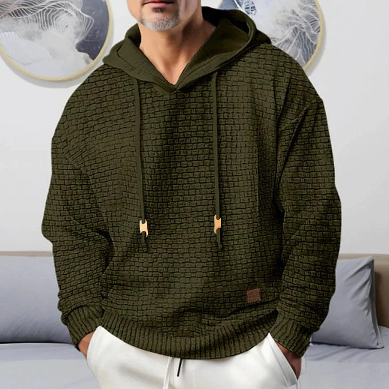 Felpa con cappuccio casual a maniche lunghe tinta unita da uomo 79975121Y