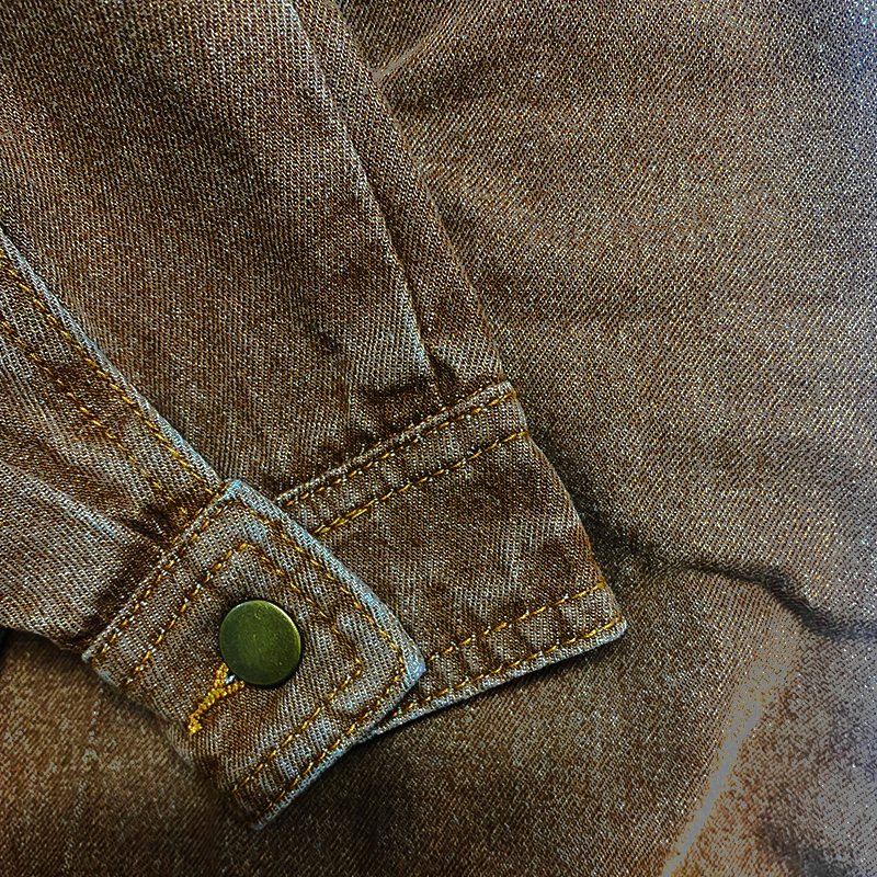 Men's Vintage Casual Solid Color Washed Denim Jacket 80646611K