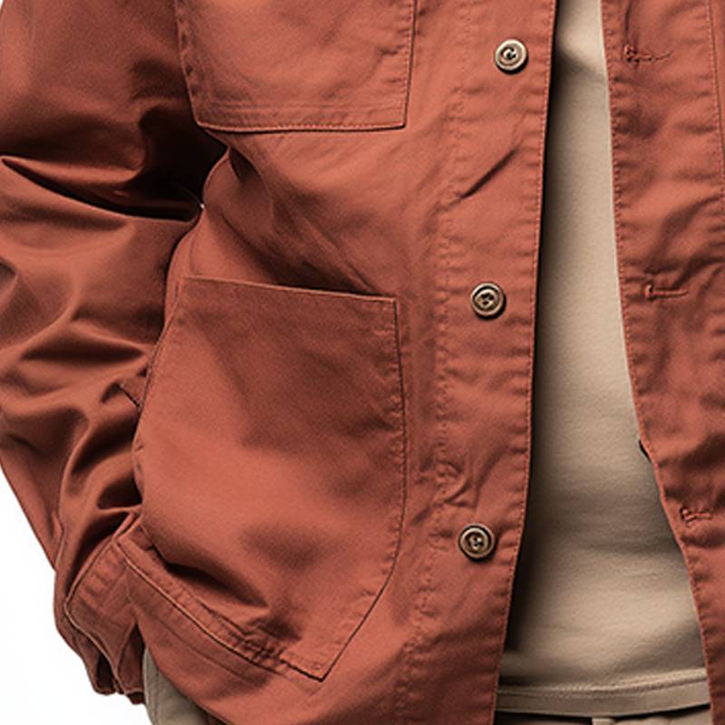 Men's Simple Solid Color Cotton Blend Jacket MTA0573H9P
