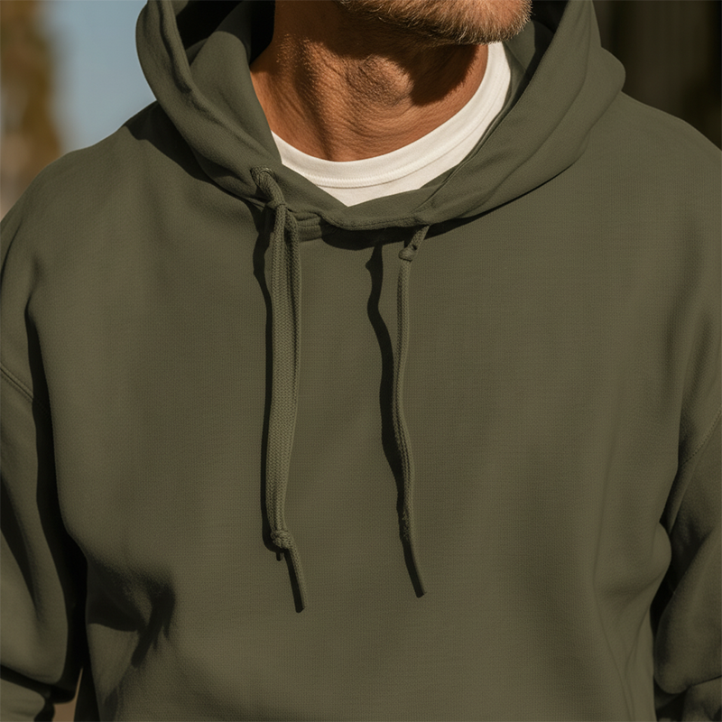 Men's Autumn Fashion Solid Color Large Pocket Hooded Sweatshirt MTA1329I7P