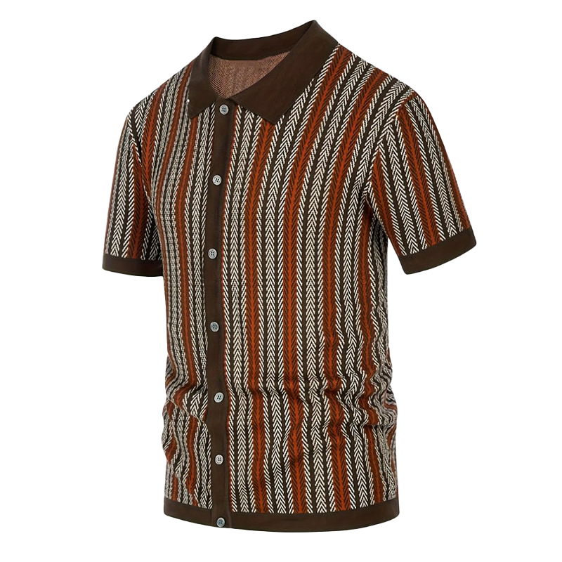 Men's Summer Fashion Knitted Short Sleeve Shirt MTA0788G4P