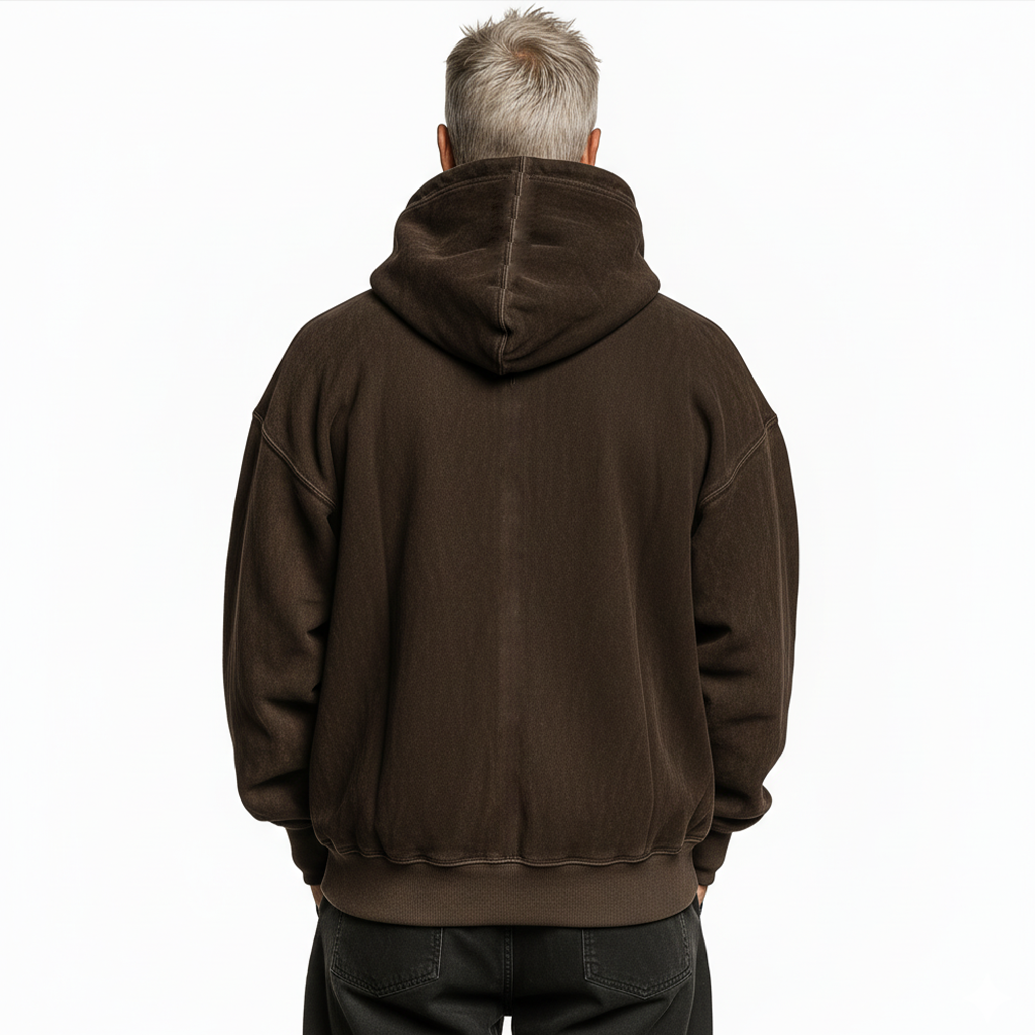 Men's Classic Casual Faux Suede Loose Hoodie MTA1326J7K