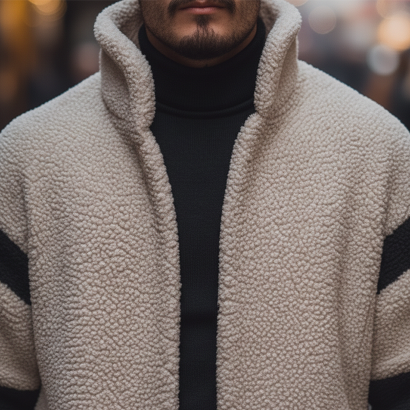 Men's Winter Fashion Fleece Zip-up Warm Jacket MTA0820L6P