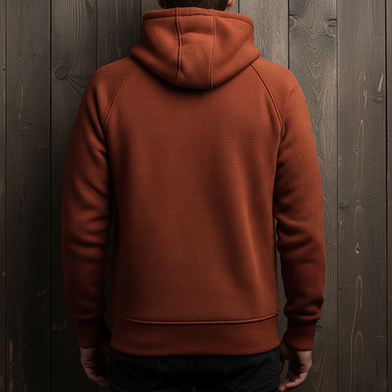 Men's Vintage Striped Cotton Blend Hooded Zipper Sweatshirt MTA2712J7P