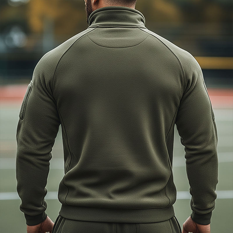 Men's Outdoor Sports Polar Fleece Stand Collar Half Zip Sweatshirt MTA1391J3X