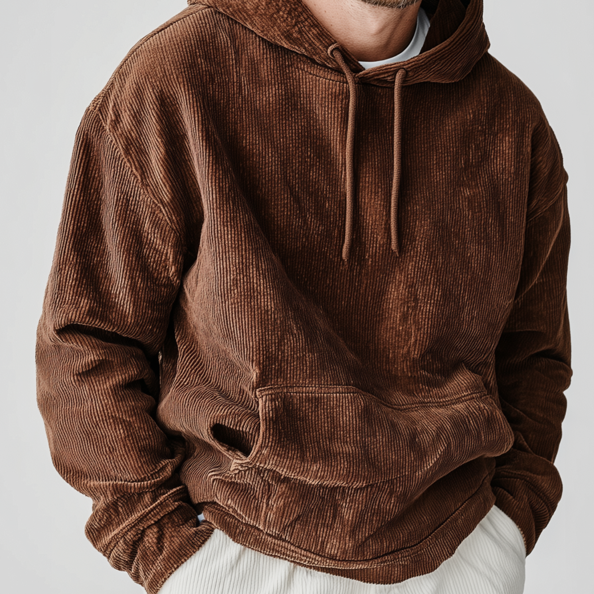 Men's Classic Casual Corduroy Loose Hoodie MTA1305J1K