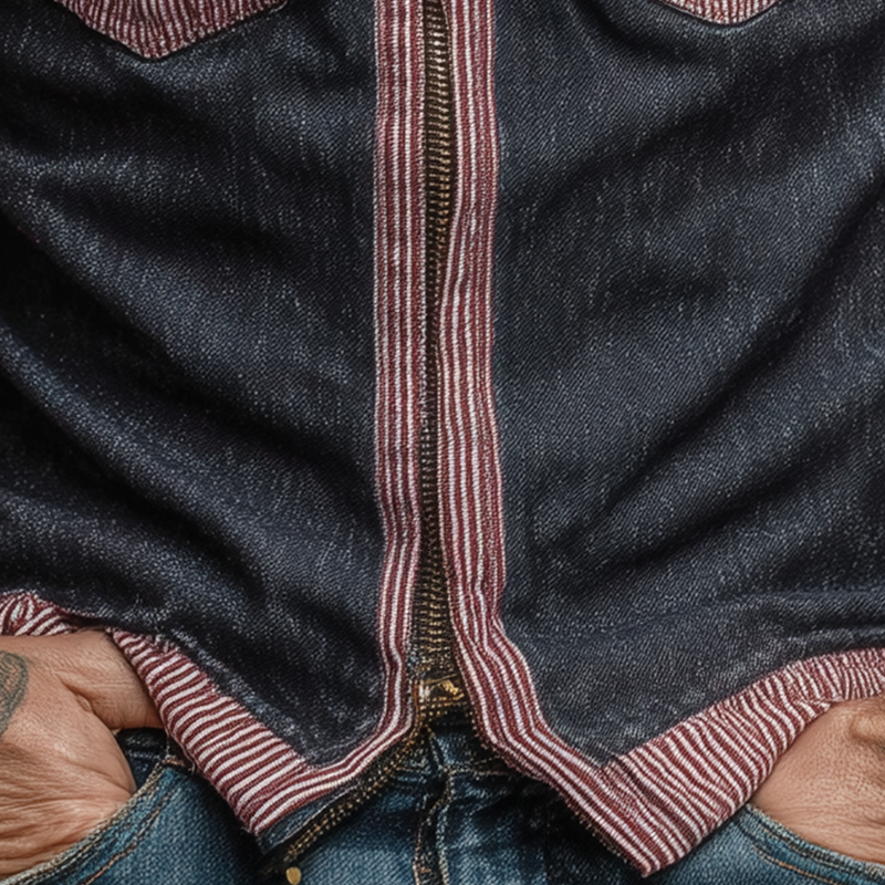 Men's Summer Retro Stitching Sleeveless Zipper Shirt MTA1475G3P