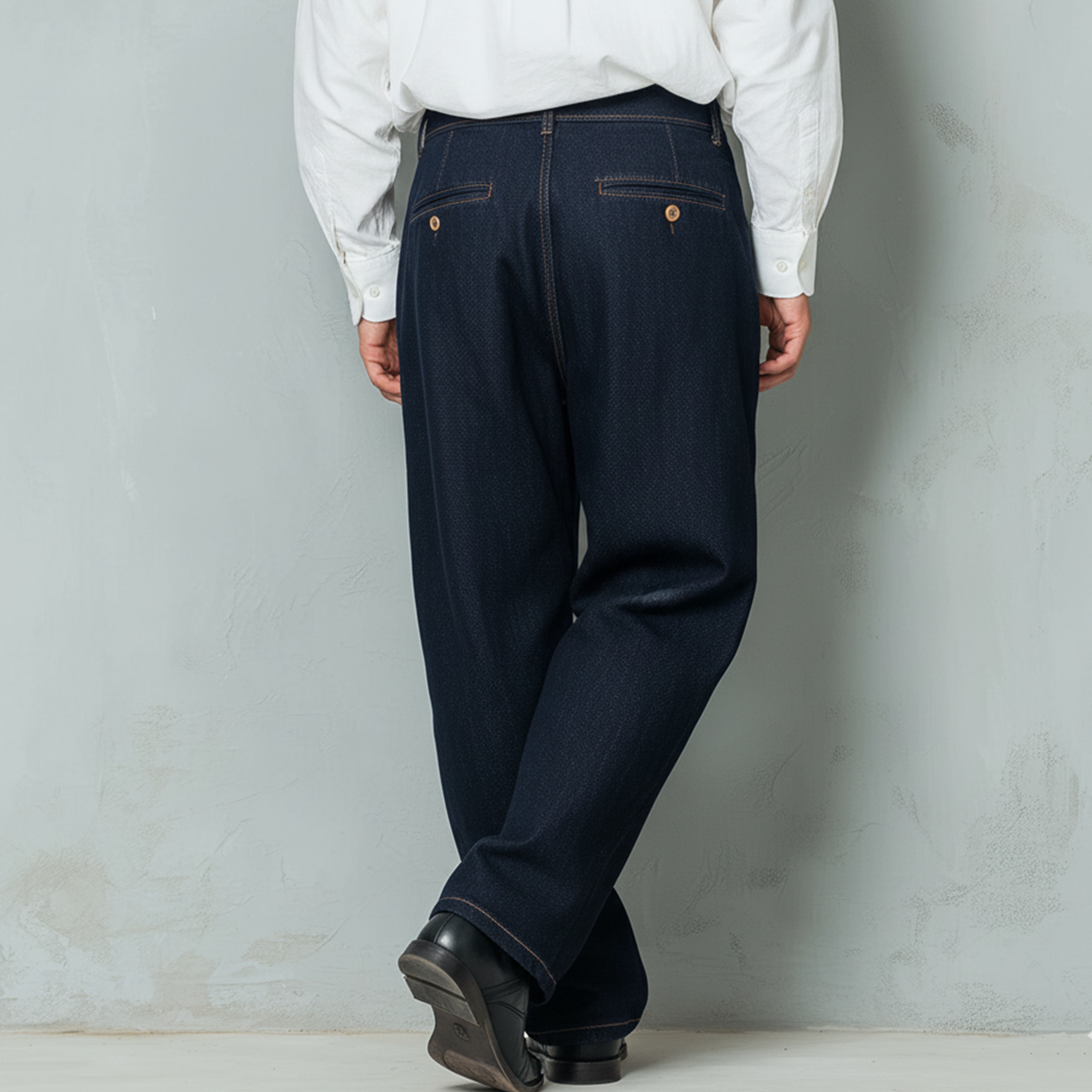 Men's Casual And Business Retro Blue Jeans MTA2964J7K