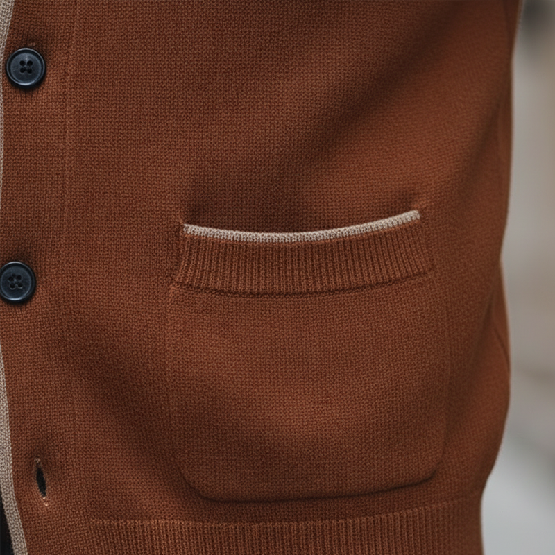 Men's Winter Retro Cotton Yarn Knitted Button Cardigan MTA1069L5P