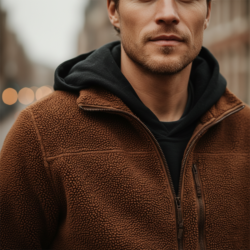 Men's Winter Fashion Polar Fleece Zipper Warm Jacket MTA2214J6P