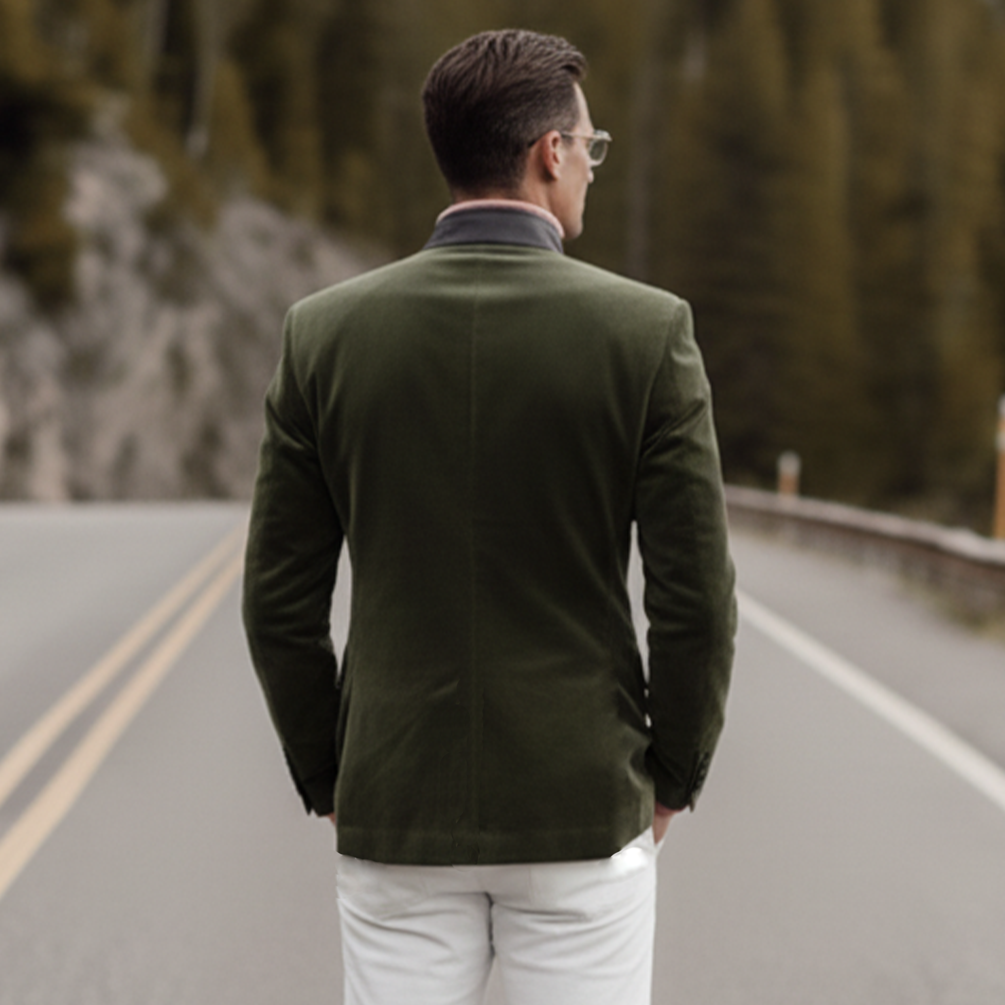Men's Classic Retro Western Stand Collar PU Leather Slim Fit Faux Suede Jacket MTA2388J3K