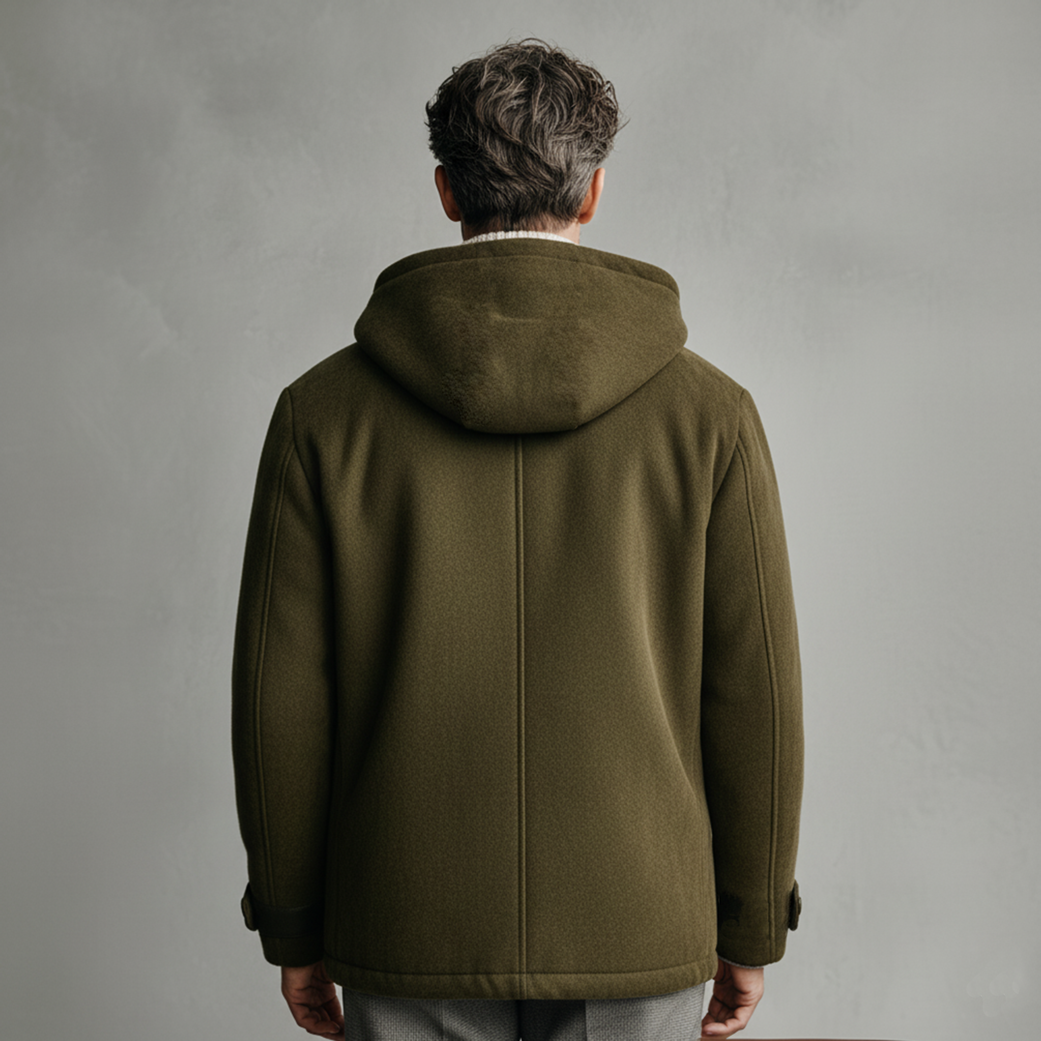 Men's Classic Casual Light Business Splicing PU Leather Hooded Faux Suede Jacket MTA2267J3K