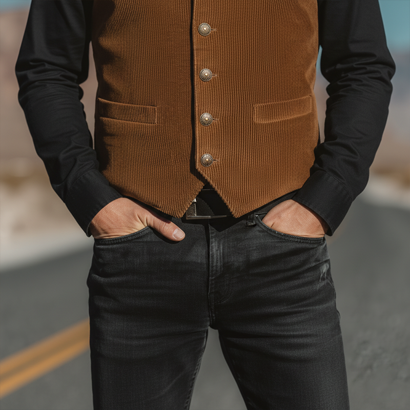 Men's Winter Fashion Corduroy Classic Vest MTA1142J6P