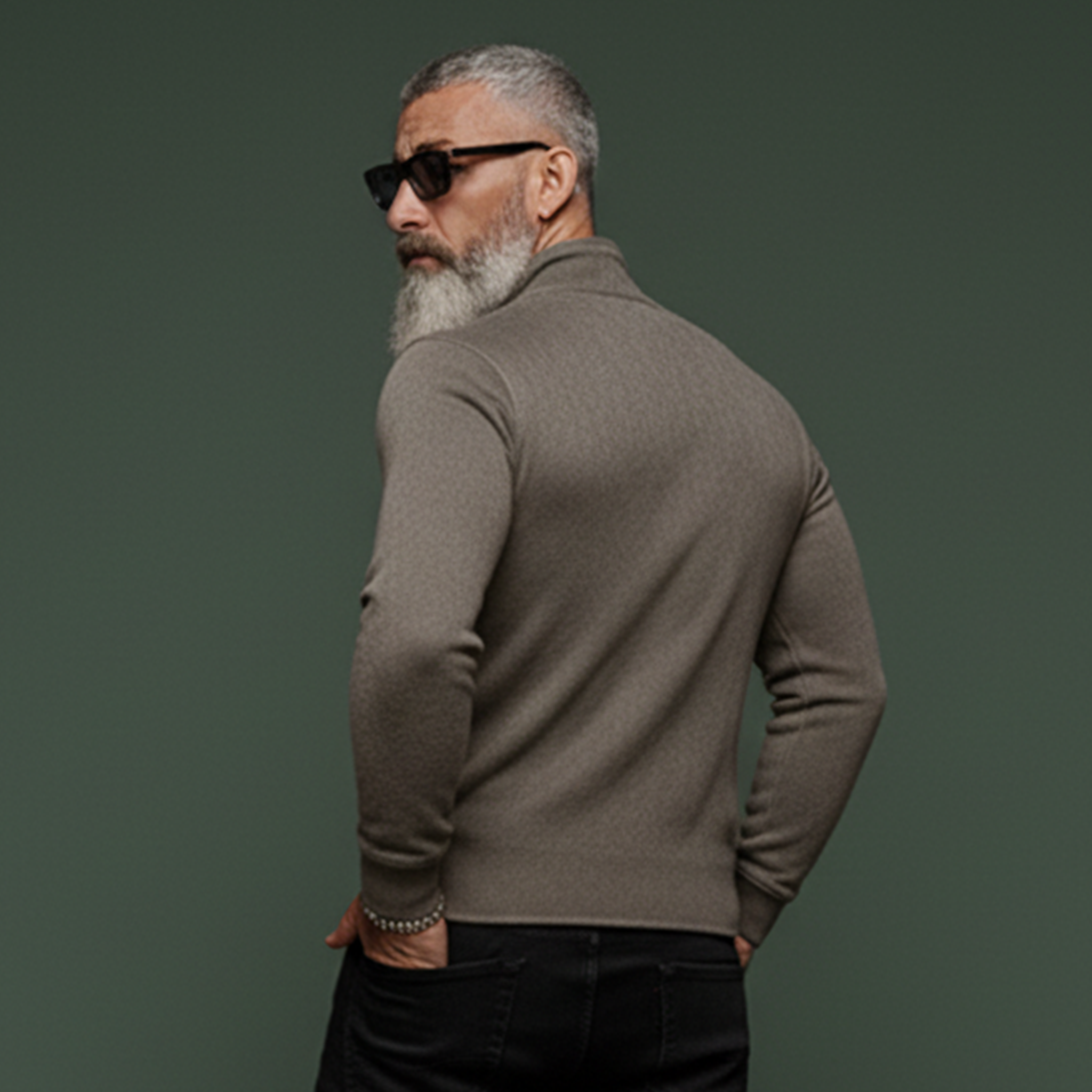 Men's Stylish Slanted Placket Faux Suede Slim-fit Lightweight Inner Jacket MTA0891K8K