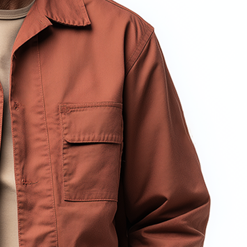 Men's Simple Solid Color Cotton Blend Jacket MTA0573H9P
