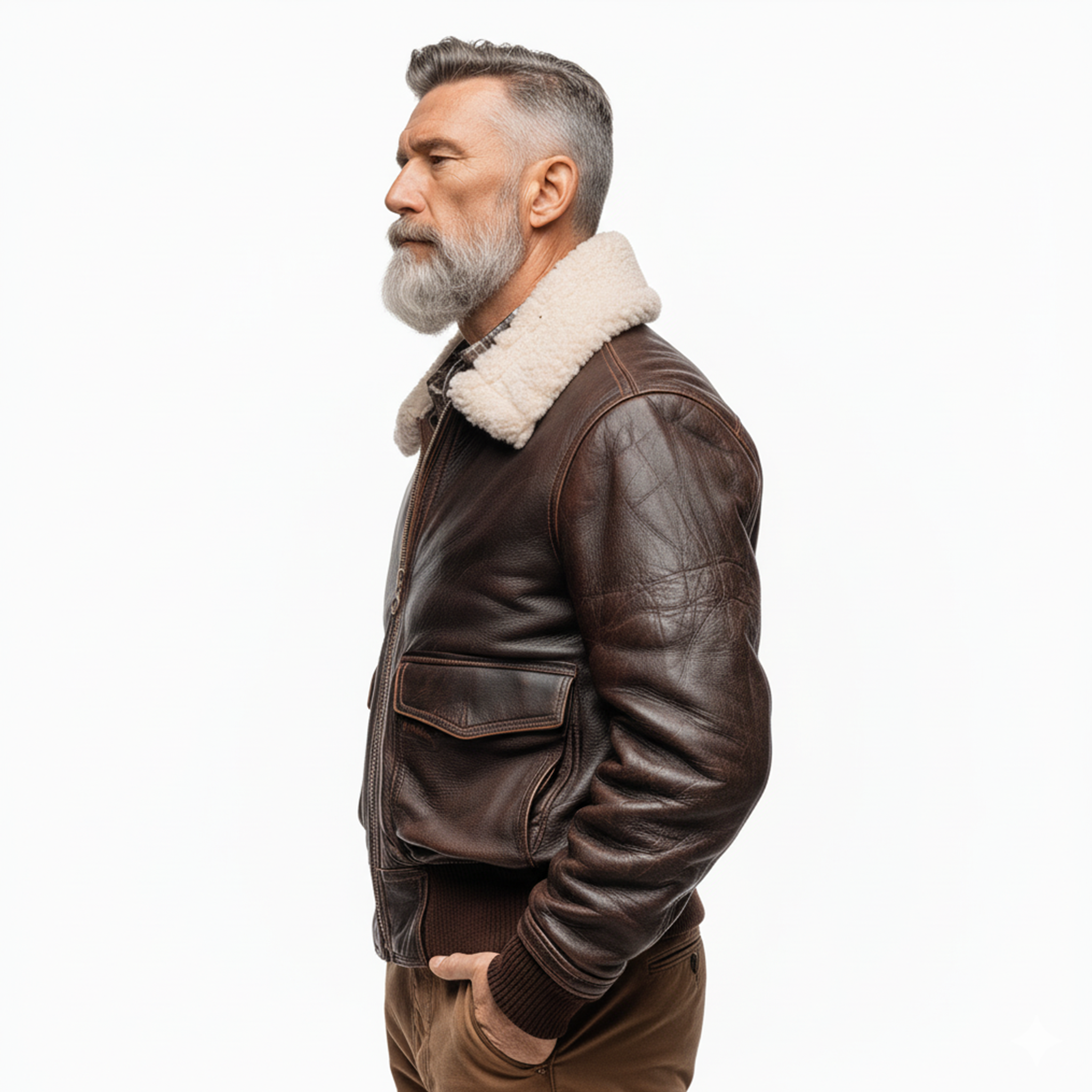 Men's Classic Retro Western Tough Style Detachable Fur Collar Zipper PU Leather Jacket MTA0901J7K