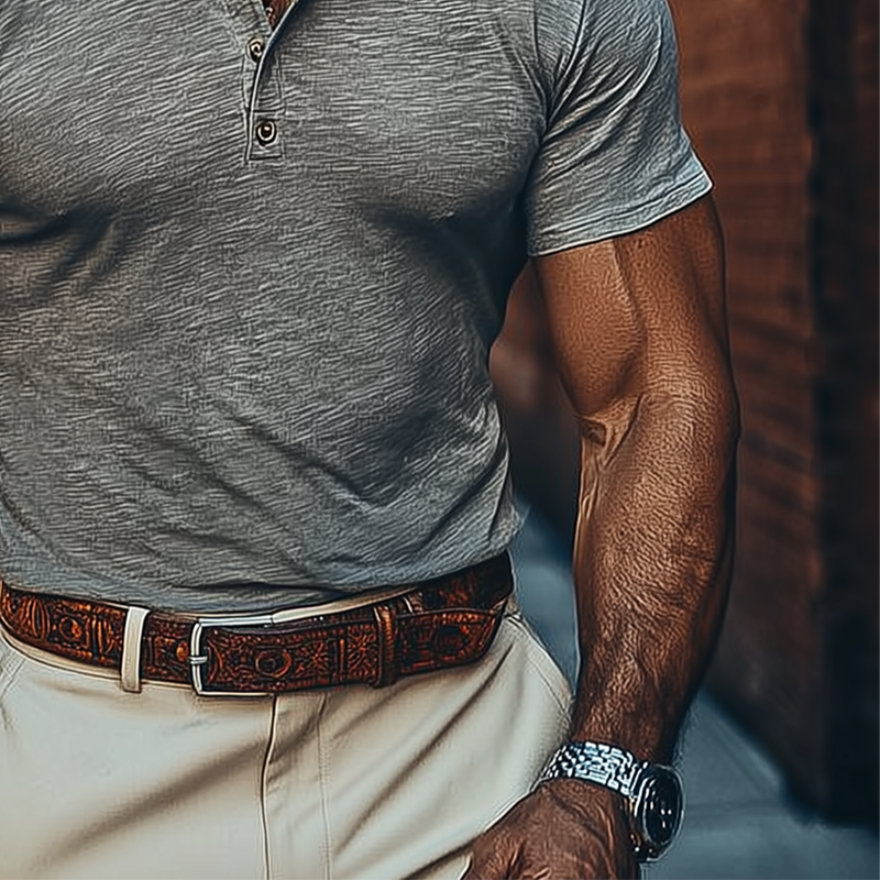 Men's Blended Fabric Short-sleeved POLO Shirt MTA0557G7X