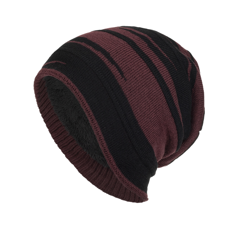 Cappello lavorato a maglia caldo con fodera in jacquard a blocchi di colore retrò da uomo 15668282Y