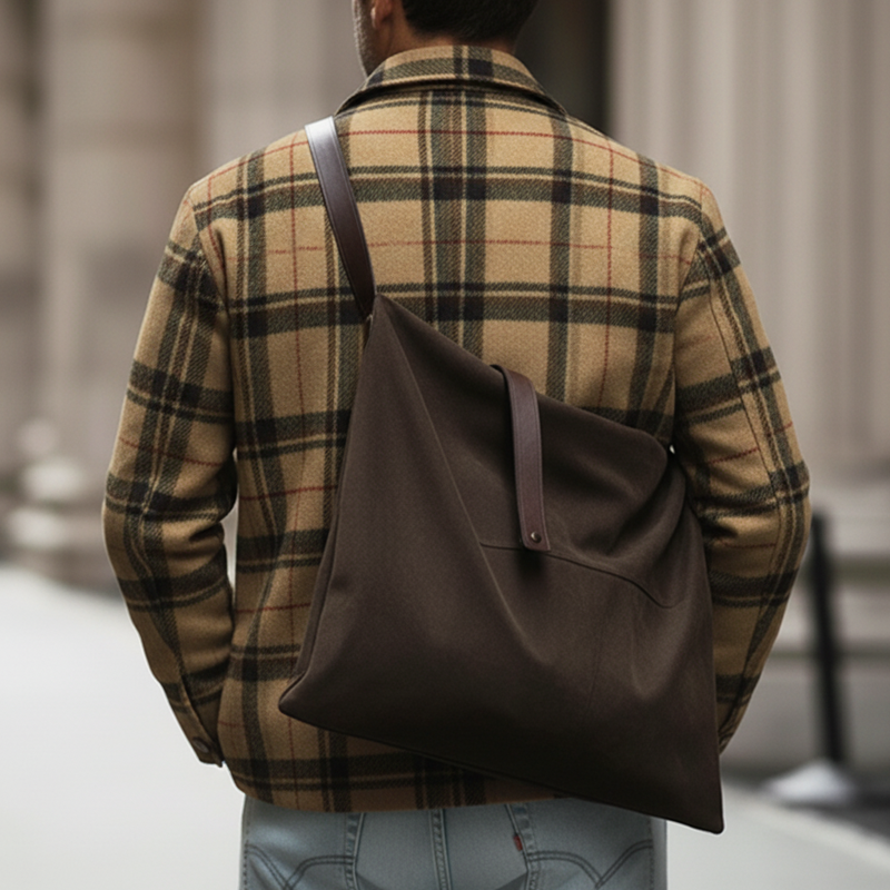 Men's Classic Business Casual Plaid Long-sleeved Shirt MTA1191L8U