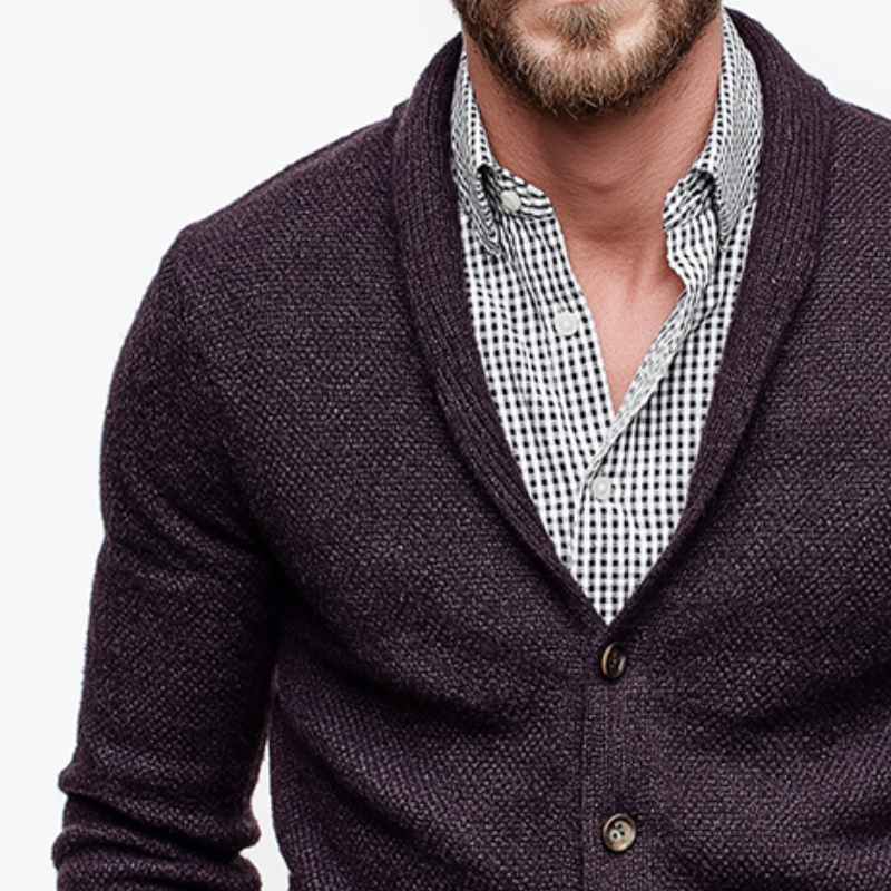 Men's Vintage Casual Knitted Button Sweater Cardigan MTA1590I9TO