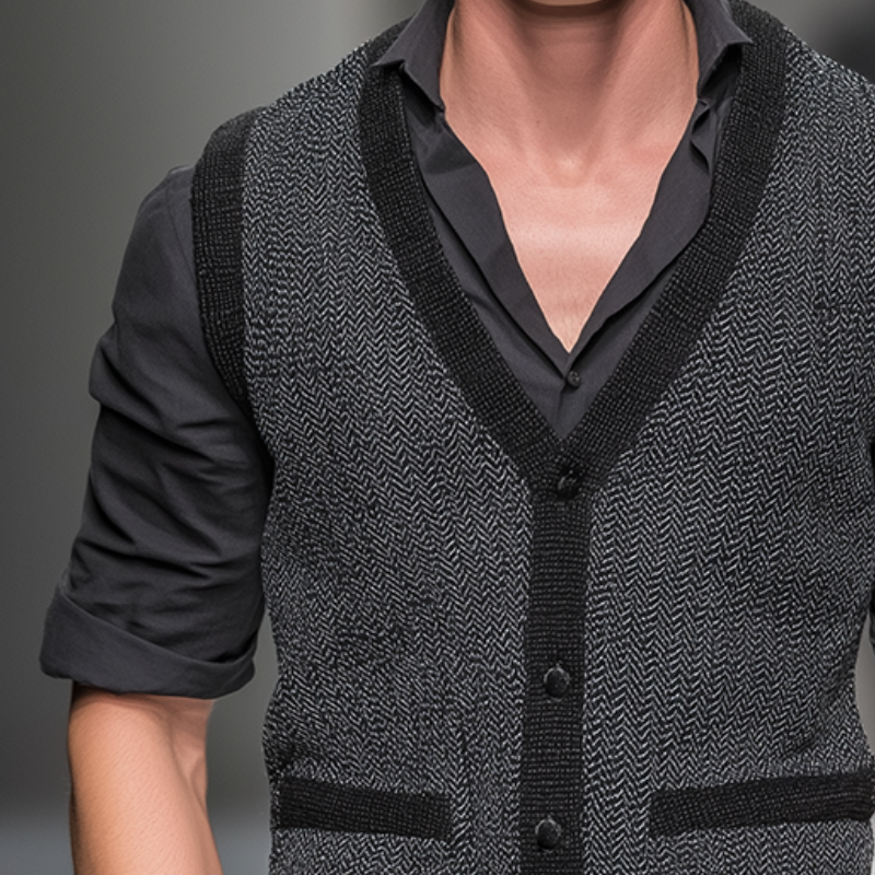 Men's Retro Casual Herringbone Vest MTA0606H7TO