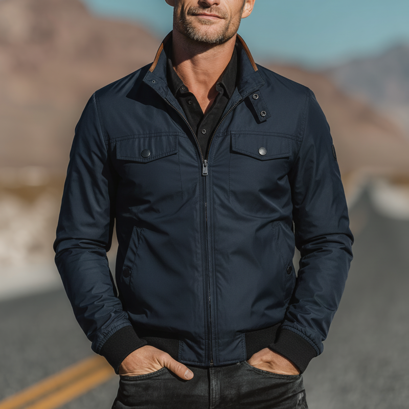 Men's Autumn And Winter Fashion Cotton Blend Casual Jacket (with Lining) MTA2331I3P