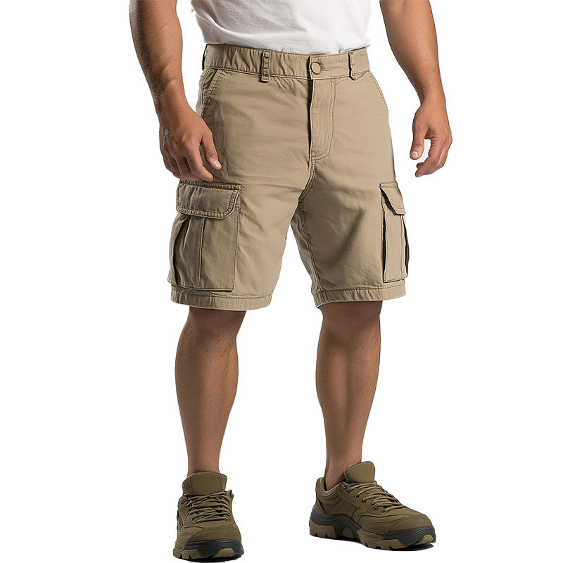 Men's Summer Fashion Solid Denim Cargo Shorts MTA1368E7P