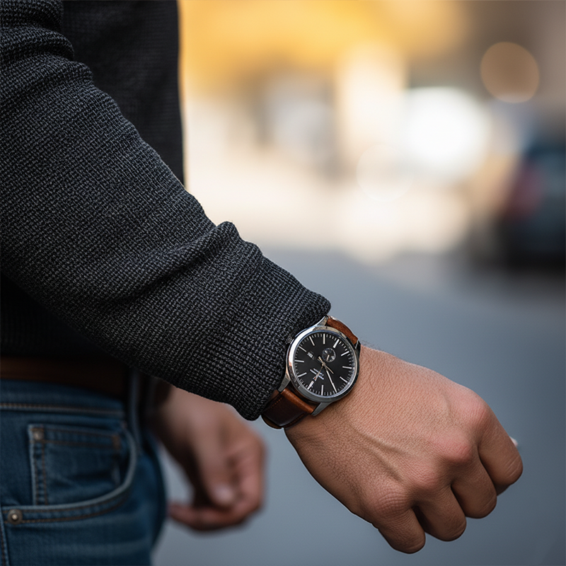 Men's Retro Checkered Faux Suede Patchwork Half-Zip High-Sleeve Sweatshirt MTA2994J2P