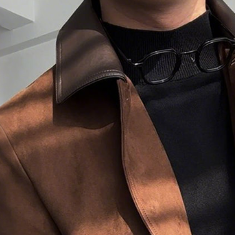 Men's Vintage Casual Suede Stitching Button Lapel Jacket MTA1054I9TO