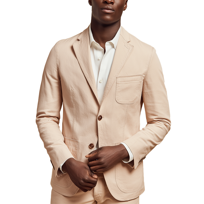 Men's Simple Washed Cotton Suit Jacket MTA0122H3P