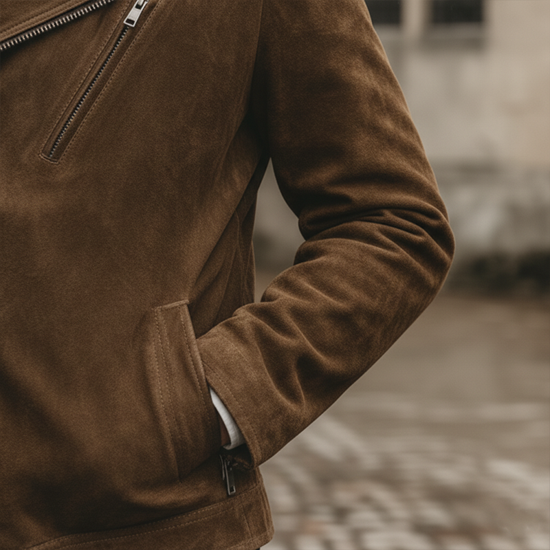 Men's Winter Vintage Faux Suede Zip-Up Jacket MTA1562J8P