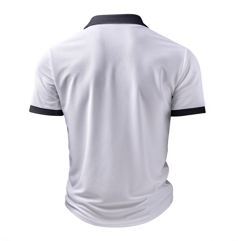 Men's Colorblock Waffle Short Sleeve Polo Shirt MTA2865G1X