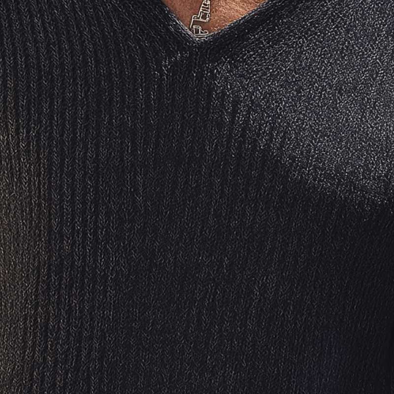Men's Vintage Raw Edge Heathered Knitted Sweater MTA1367H6P