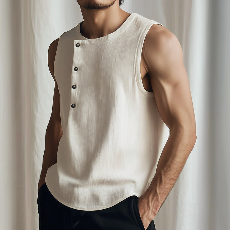 Men's Summer Solid Color Basic Comfort Tank Top MTA2053E4U