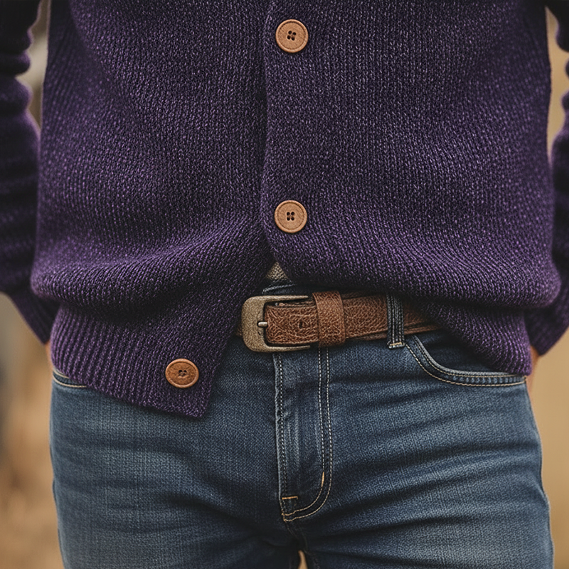 Men's Winter Vintage Cotton Yarn Knit Button Cardigan MTA1729L8P