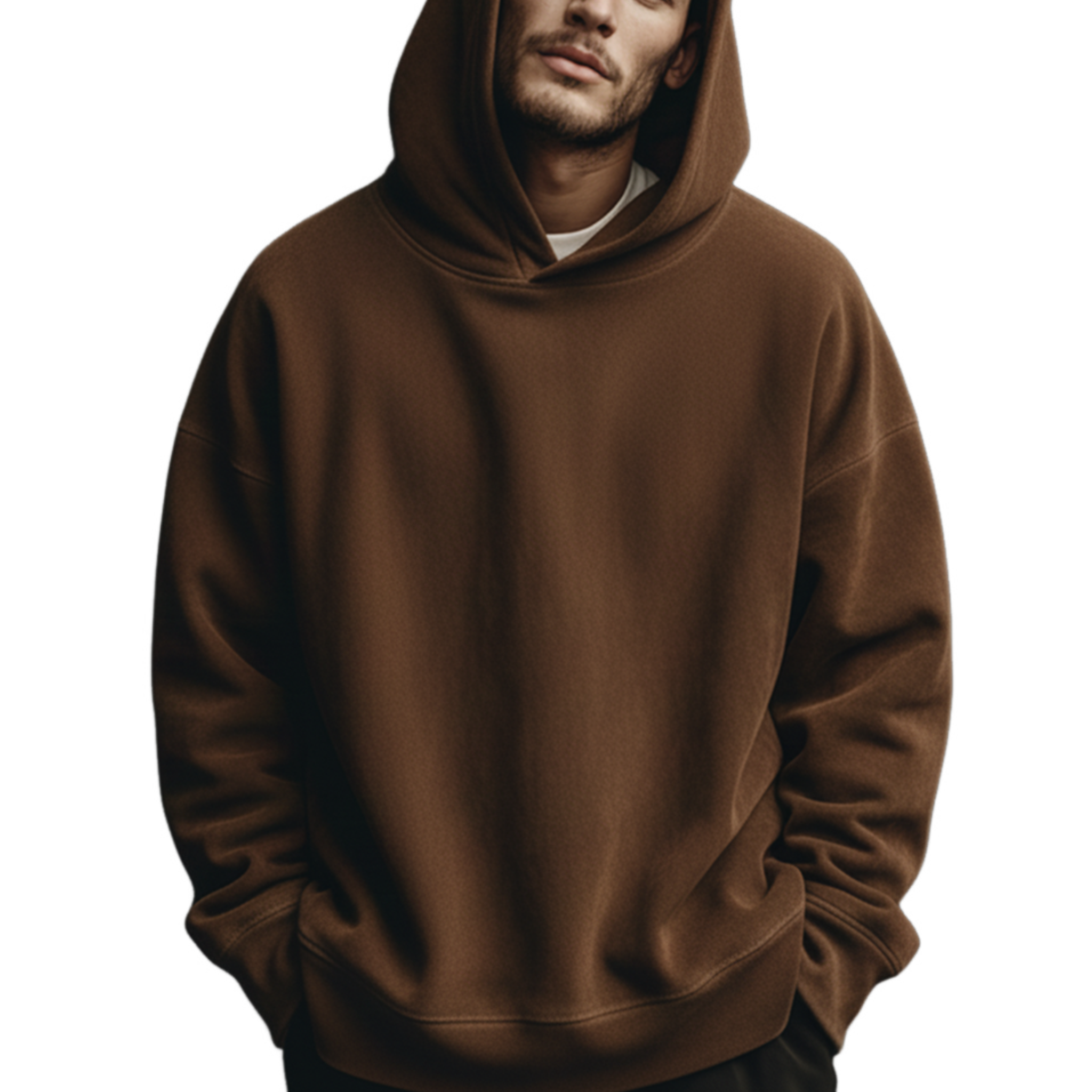 Men's Classic Casual Faux Suede Loose Hoodie MTA2777J7K