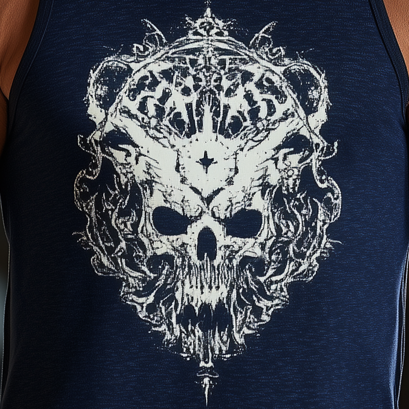 Men's Summer Fashion Cotton Blend Printed Tank Top MTA2683F9P