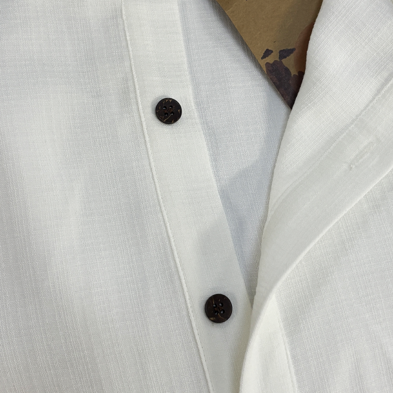 Men's Summer Basic Stand Collar Textured Short Sleeve Shirt MTA1316F2U