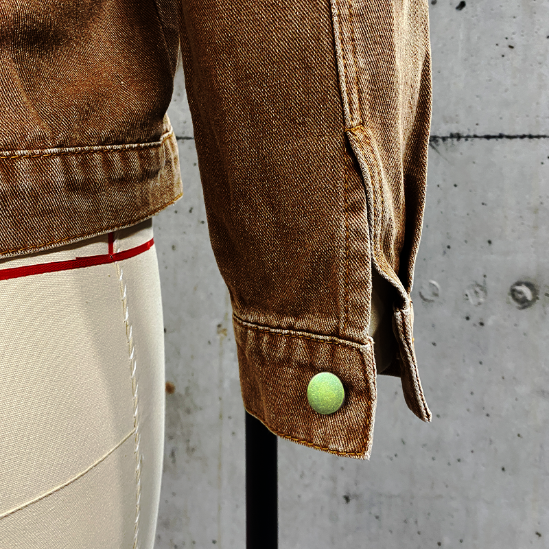 Men's Vintage Casual Solid Color Washed Denim Jacket 80646611K