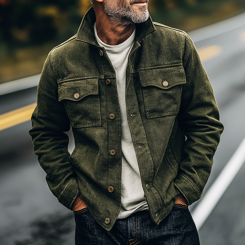 Men's Retro Casual Lapel Button Jacket MTA1103K9TO