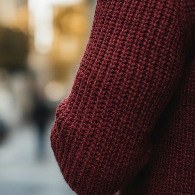 Men's Winter Vintage Cotton Knit Mock Two-piece V-neck Sweater MTA1852L4P