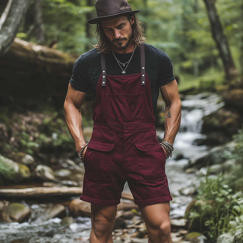 Men's Summer Classic Retro Overalls MTA1175F5U