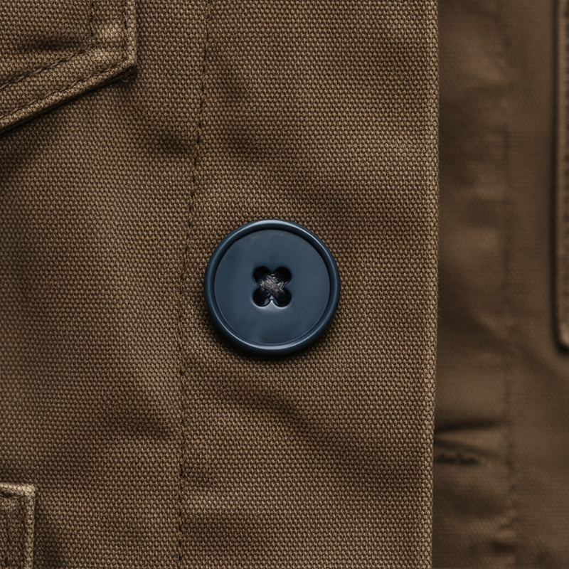 Men's Retro Washed Cotton Multi-Pocket Button Jacket MTA2725K4P